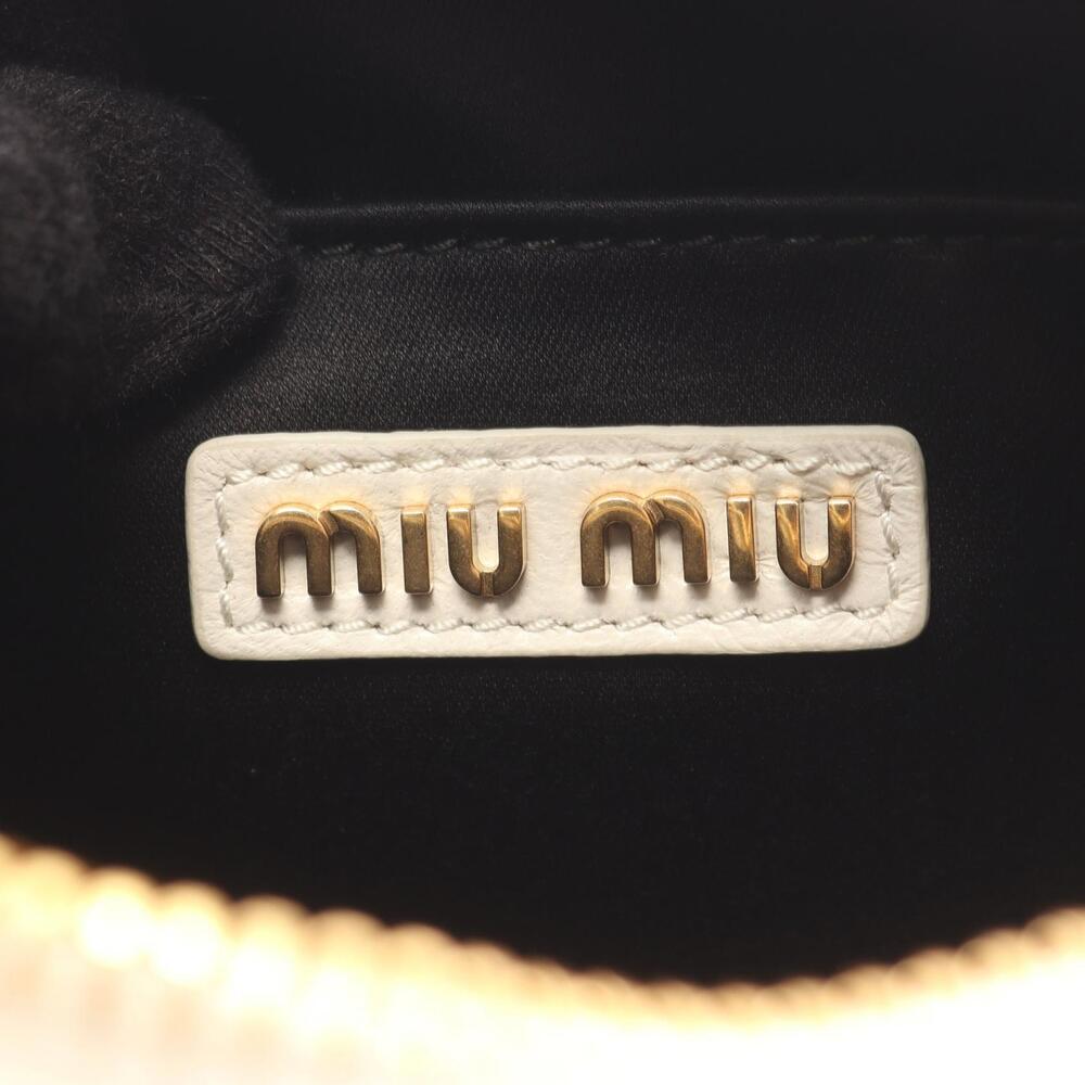 Miu Miu VITDAINO SOFT Handbag Leather White - Picture 4 of 5